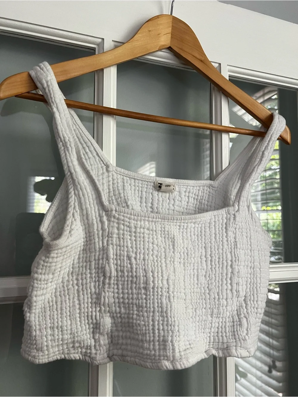 Billabong White Quilted Square-Neck Crop Top - Picture 4 of 5